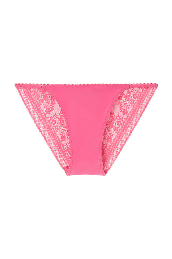 Womensecret Classic fuchsia lace panty pink