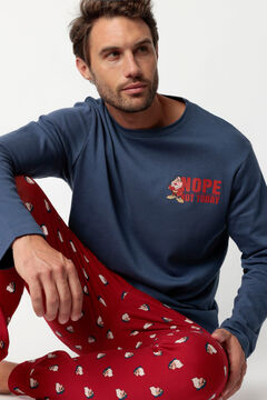 Admas Pijama largo Grumpy 100% algod&oacute;n para hombre