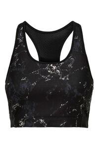 Only Play Suti&atilde; esportivo revers&iacute;vel preto/ estampado