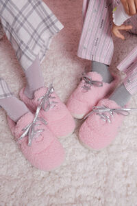 HI&BYE Roze sobne papuče od ovčije kože