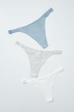 Women'secret Pack 3 tangas tira algod&oacute;n mix logo