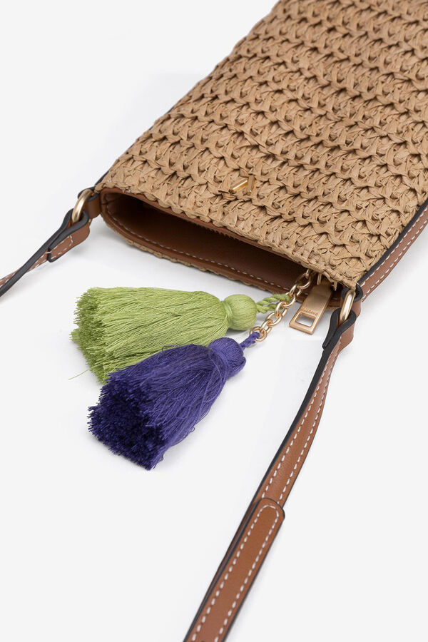 Vilanova Bolso para Tel&eacute;fono Efecto Mimbre nude