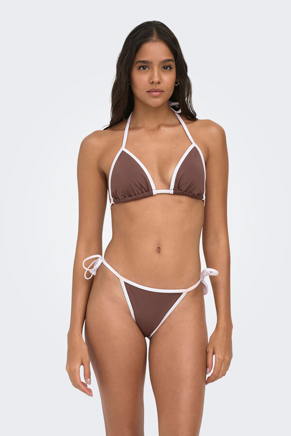 Only Barna kontraszt bikini szett term&eacute;szetes