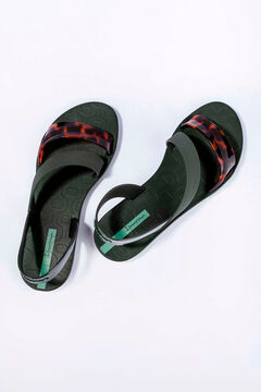 Ipanema Sand&aacute;lia de tiras assim&eacute;tricas com estampado animal