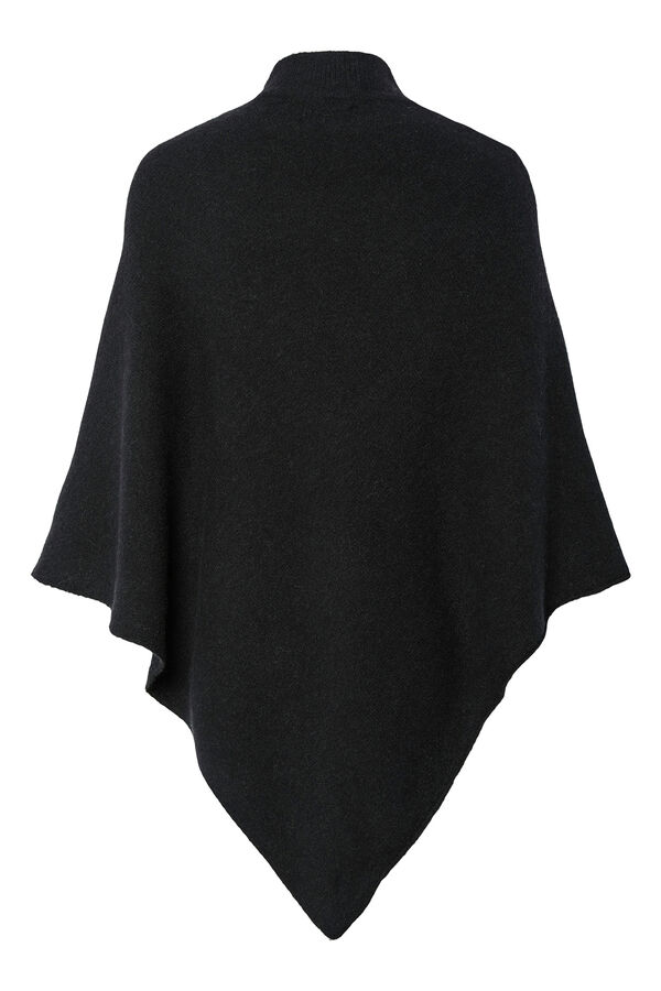 Pieces Poncho con cuello negro