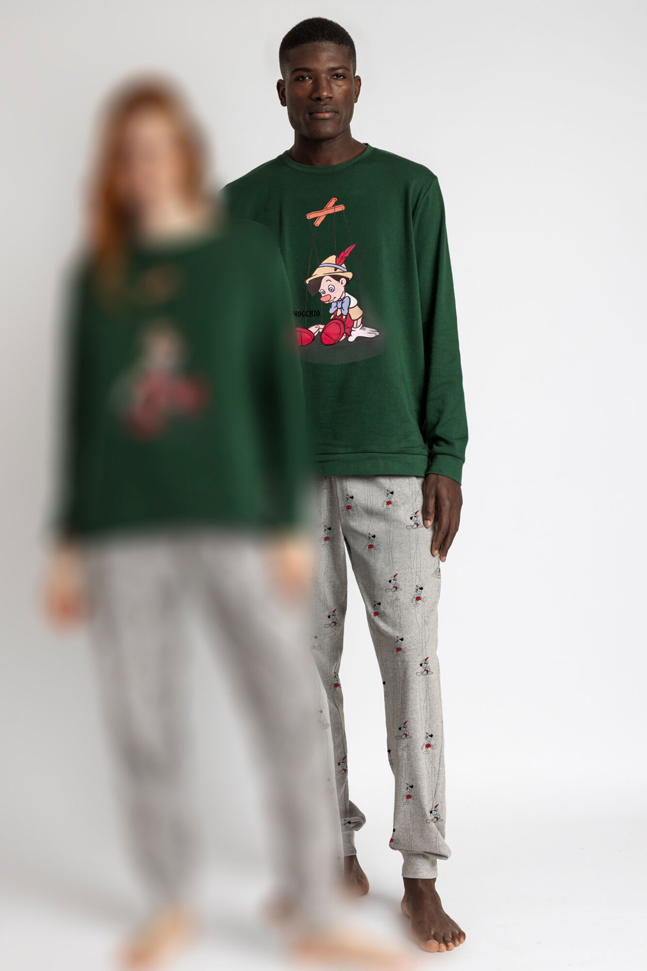 Admas Pijama largo estampado Pinocho para hombre