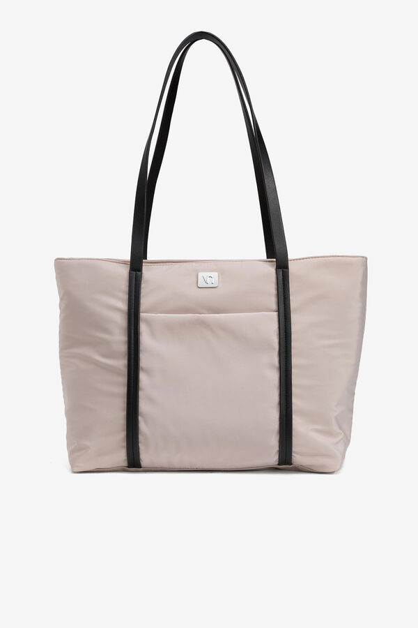 Vilanova Bolso Shopper Acolchado beige