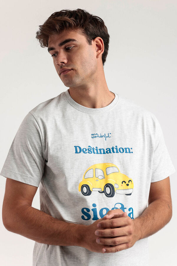 Mr. Wonderful Pijama corto siesta Mr Wonderful gris