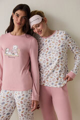Penti Tea Party long-sleeved pyjama T-shirt printed