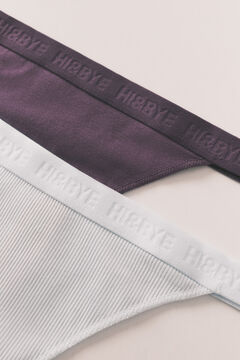 HI&BYE Pack 3 tangas morado, azul y verde