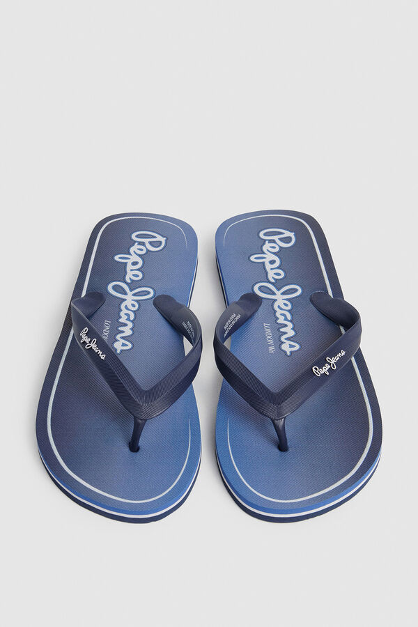Pepe Jeans Sandalias de playa logo azul