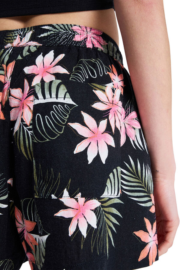 Roxy Short playa cord&oacute;n tropical verde