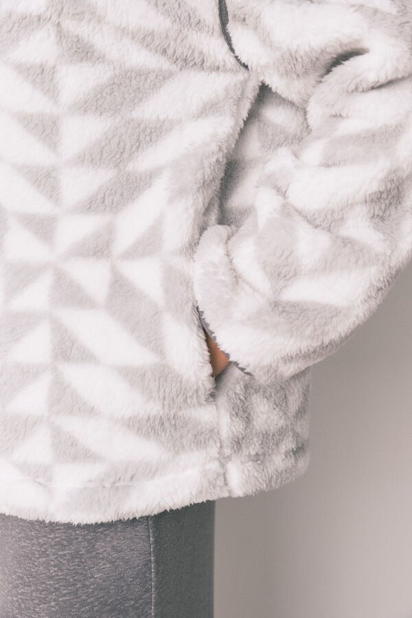 Women'secret Kratki krzneni kućni ogrtač sa print Mini  Print