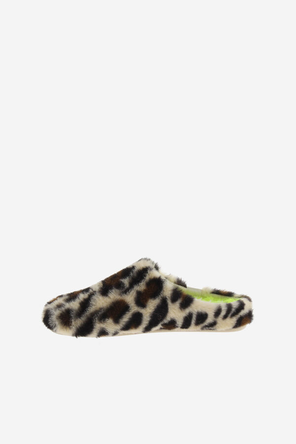 Victoria Chinelos de quarto com estampa de animais castanho