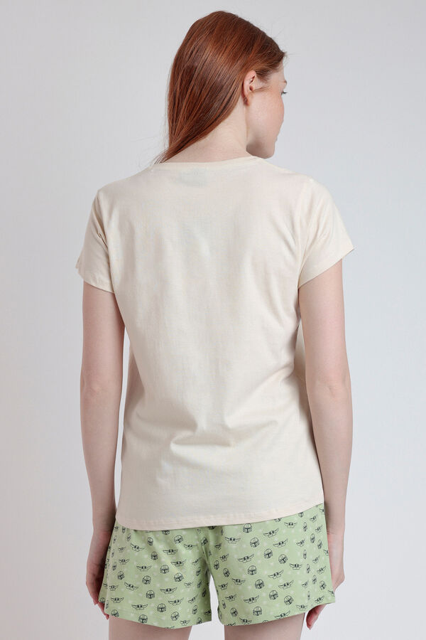Admas Pijama corto Grogu Star Wars beige
