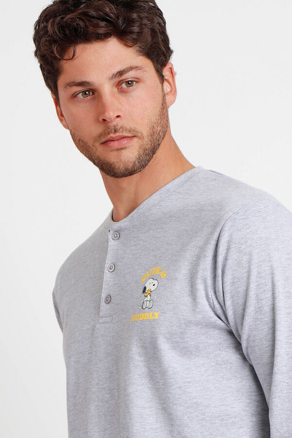 Admas Pijama Family Snoopy Funny para hombre&nbsp; gris