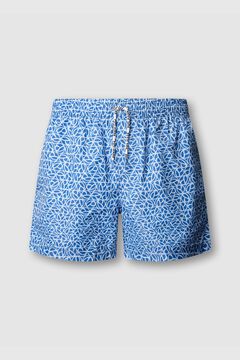 Pepe Jeans Ba&ntilde;ador regular cord&oacute;n print geom&eacute;trico azul