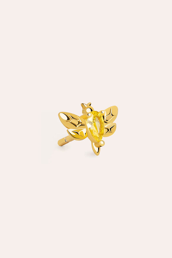 Womensecret Single gold-plated silver bee earring mit Print