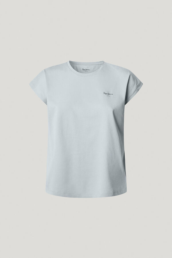 Pepe Jeans Camiseta slim fit com estampado de logo azul