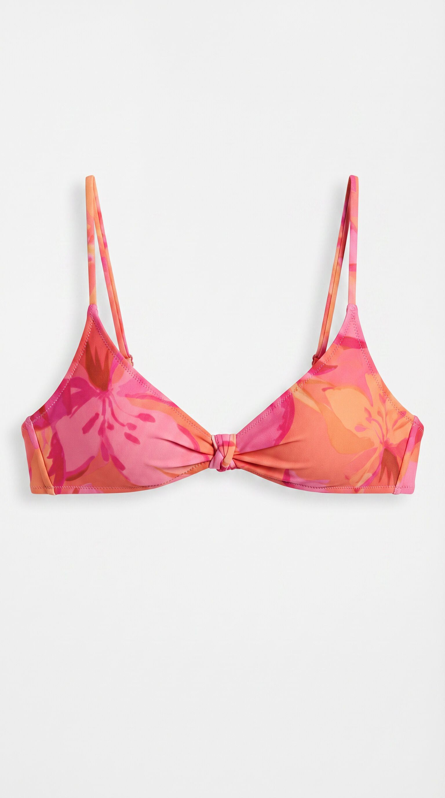 Women'secret Trouglasti top bikinija od mrežaste tkanine sa maksi cvetnim printom