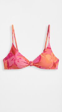 Women'secret Trouglasti top bikinija od mrežaste tkanine sa maksi cvetnim printom