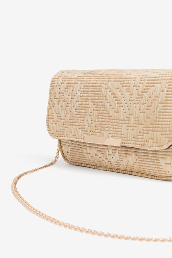Vilanova Bolso bandolera efecto paja beige