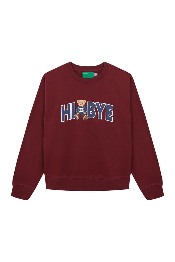 HI&BYE Bordo duks sa logom medvedića Bordo