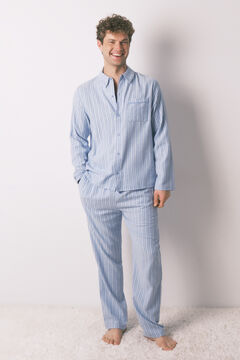 Women'secret Pijama camisero masculino rayas 100% algod&oacute;n