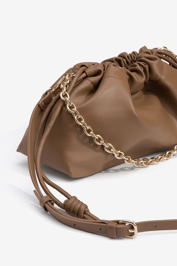 Vilanova Cartera de Mano Efecto Piel marr&oacute;n