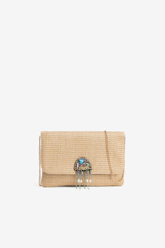 Vilanova Clutch efecto piel con abalorios