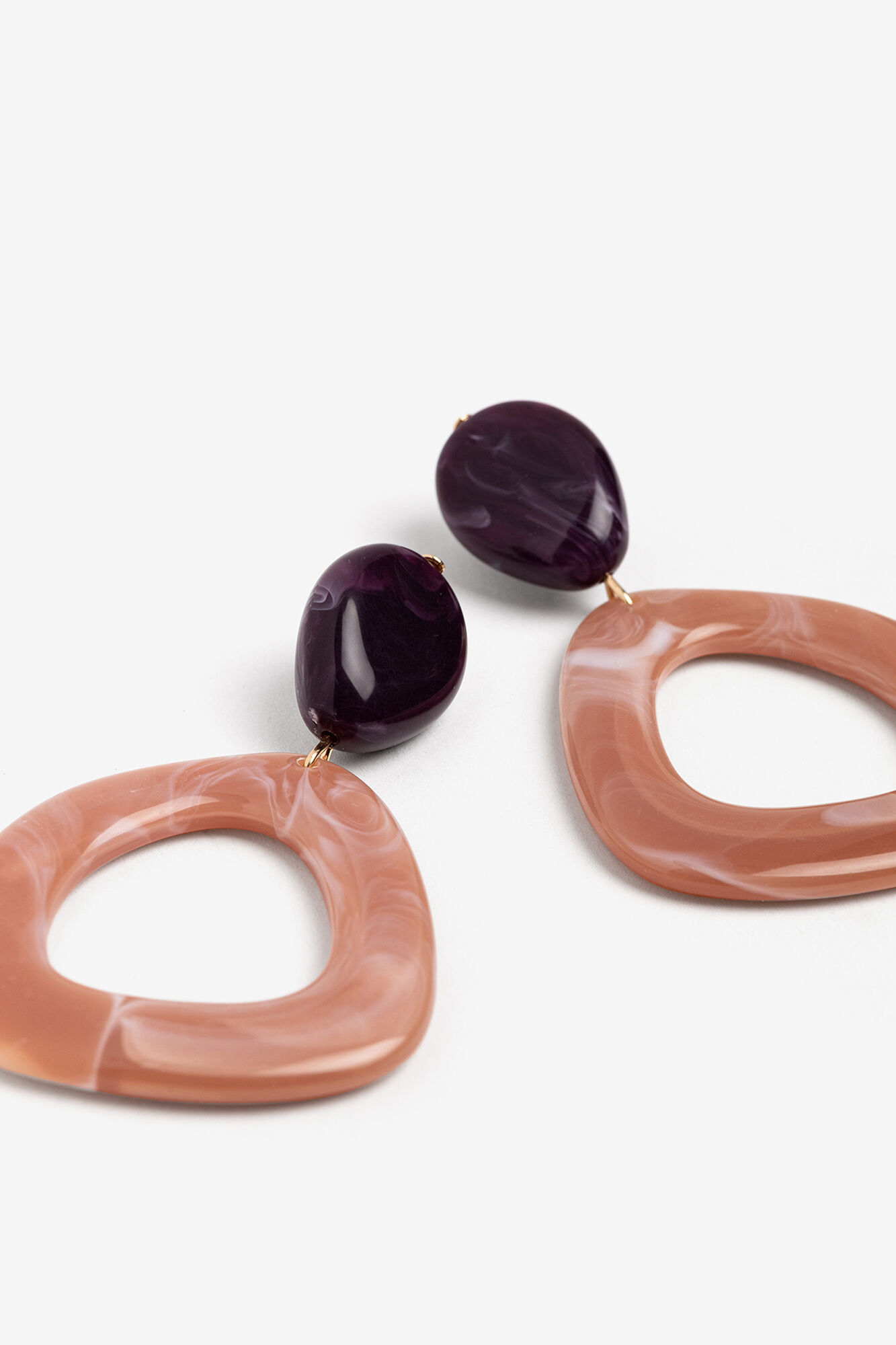 Vilanova Pendientes maxi acr&iacute;licos bicolor