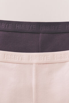 HI&BYE Pack 2 bragas boxer algod&oacute;n morado rosa