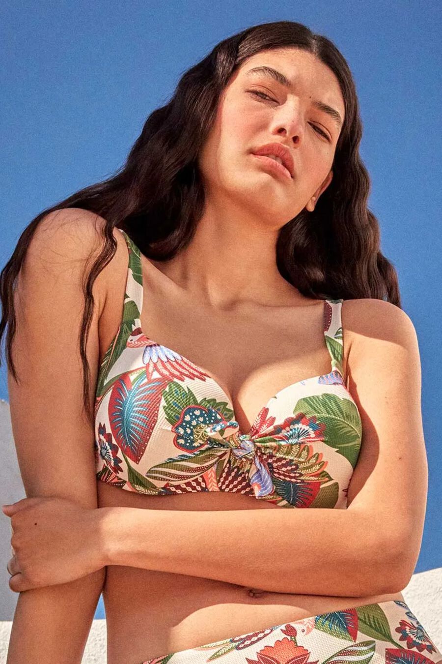 Top bikini capacidad print tropical