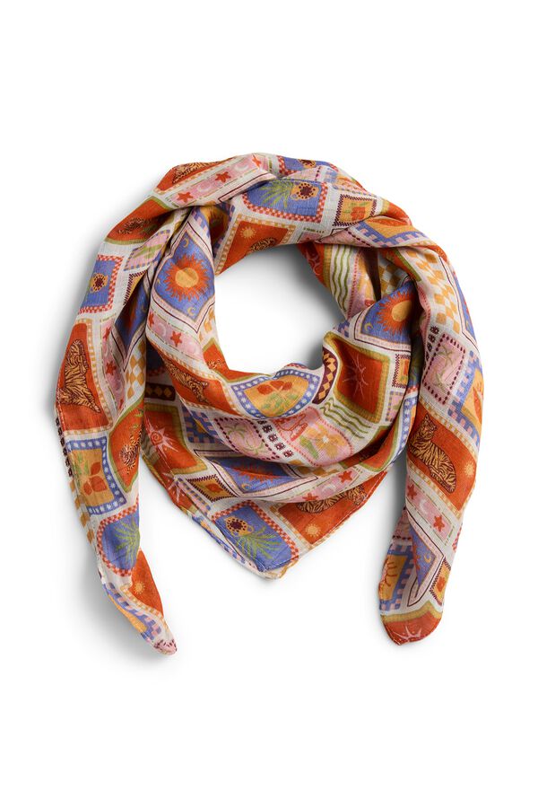 Pieces Pa&ntilde;uelo viscosa ECOVERO&trade; estampado blanco