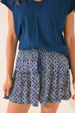 Women'secret Plavi pantalone sa printom print