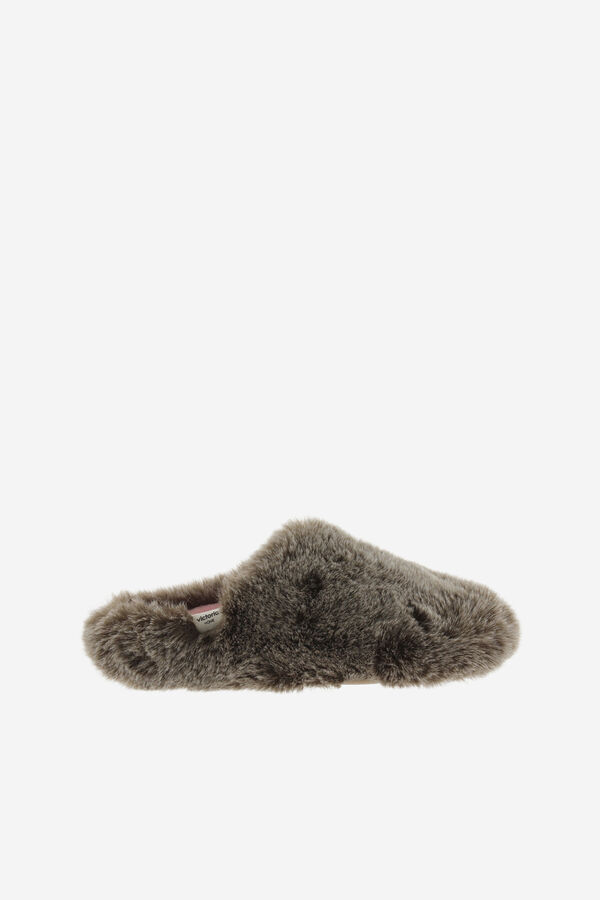 Victoria Victoria Norte fur slippers Braon