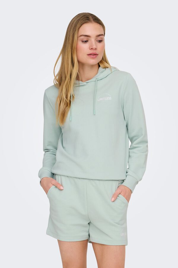 Only Play Sudadera deportiva con capucha gris