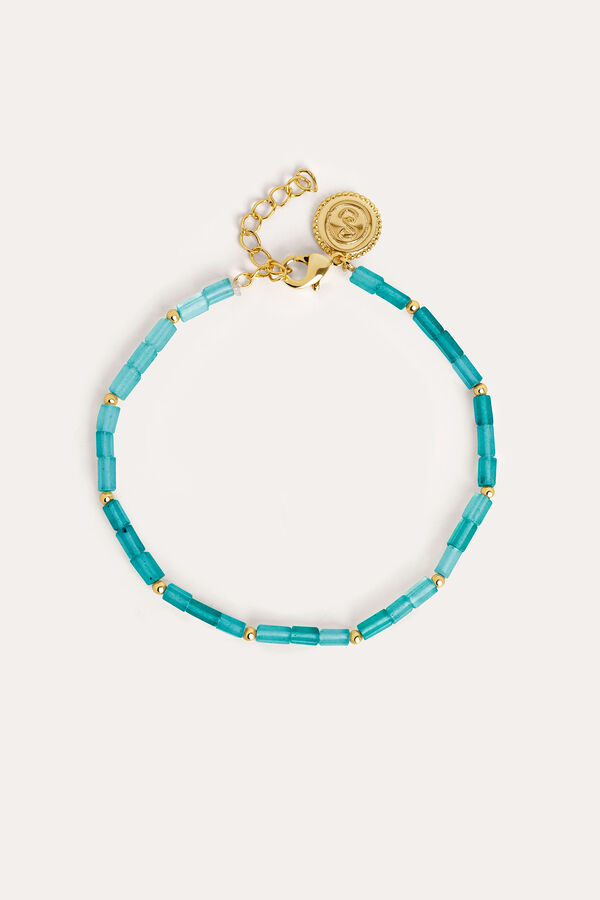 Womensecret Cala Dots Turquoise gold-plated bracelet imprimé