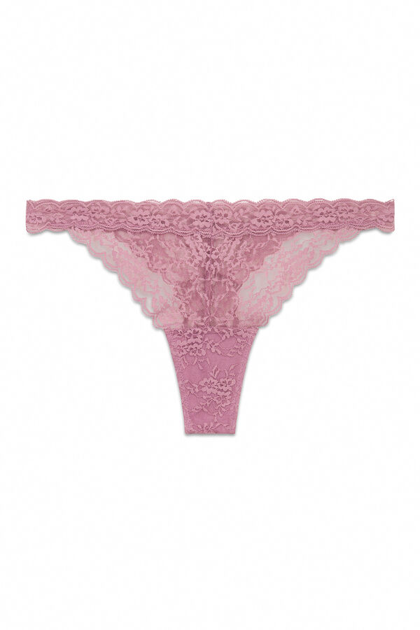 Women'secret Roze tanga gaćice čipka Roze