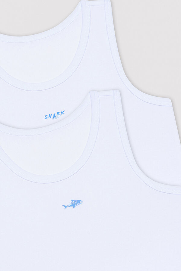 Penti Pack de 2 camisas interiores multicoloridas Tubar&atilde;o para menino estampado