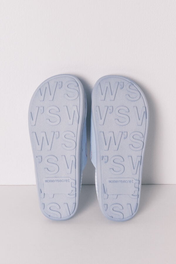 Women'secret Plave sobne papuče sa tre&scaron;njama Plava