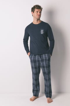 Women'secret Mu&scaron;ka duga pidžama, 100% pamuk, karirana