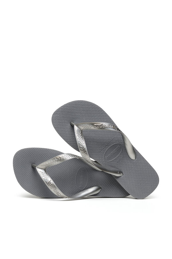 Havaianas Chinelos Hav. Top cinza com al&ccedil;as cinzento