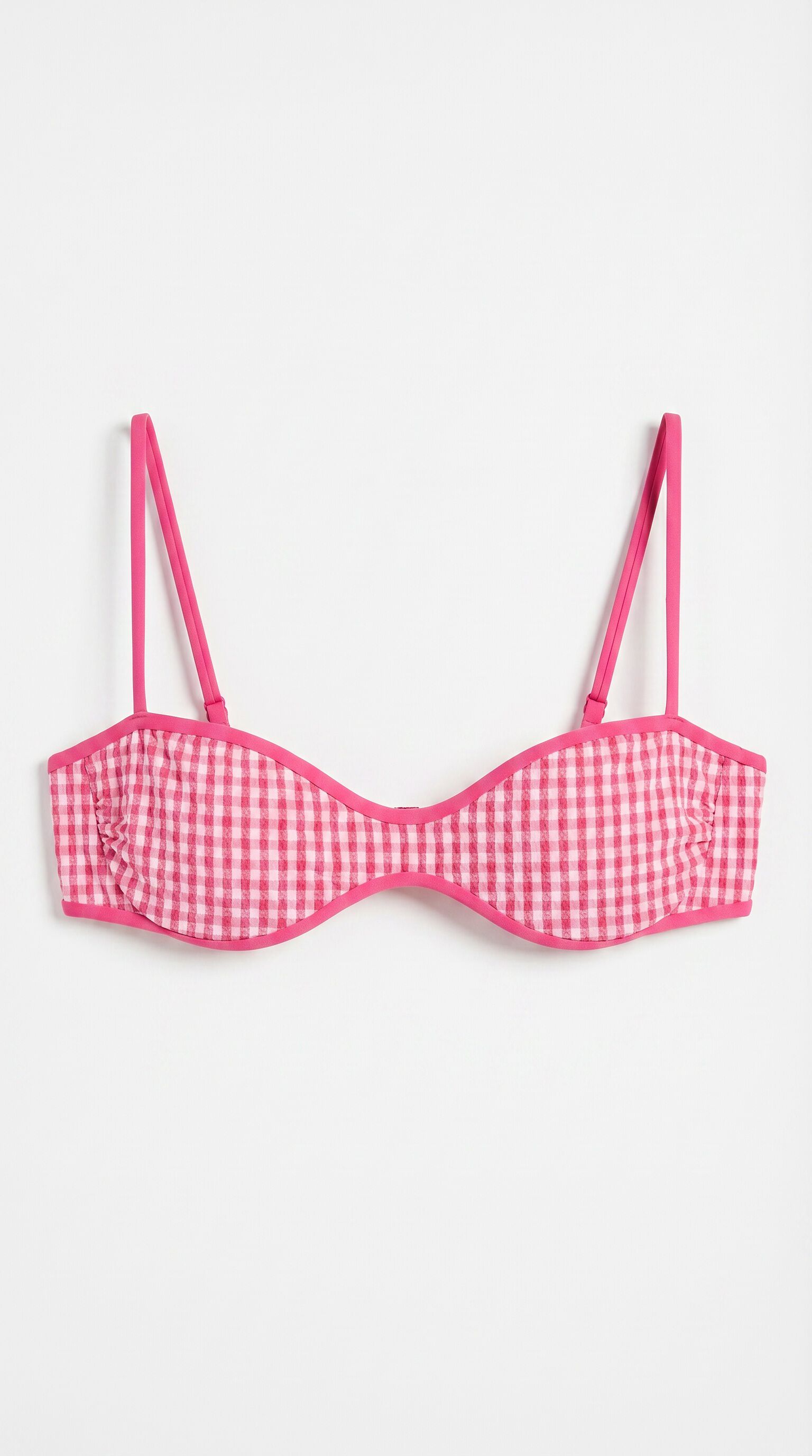 Women'secret R&oacute;zsasz&iacute;n lurex Vichy-mint&aacute;s v&iacute;zszintes bikinifelső