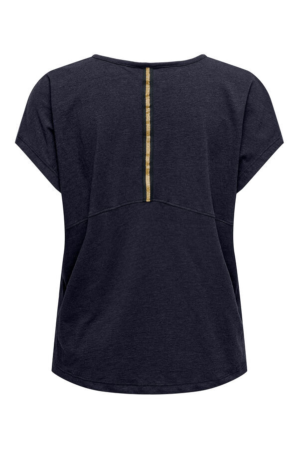 Only Play Camiseta manga corta lurex azul