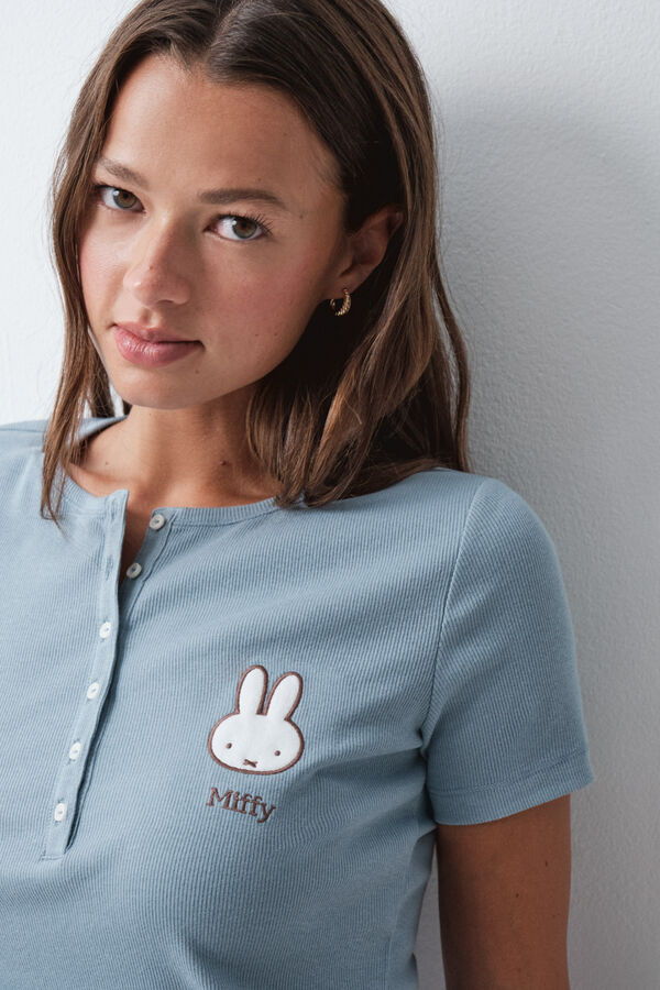 Women'secret Duga pidžama kratkih rukava Miffy Plava