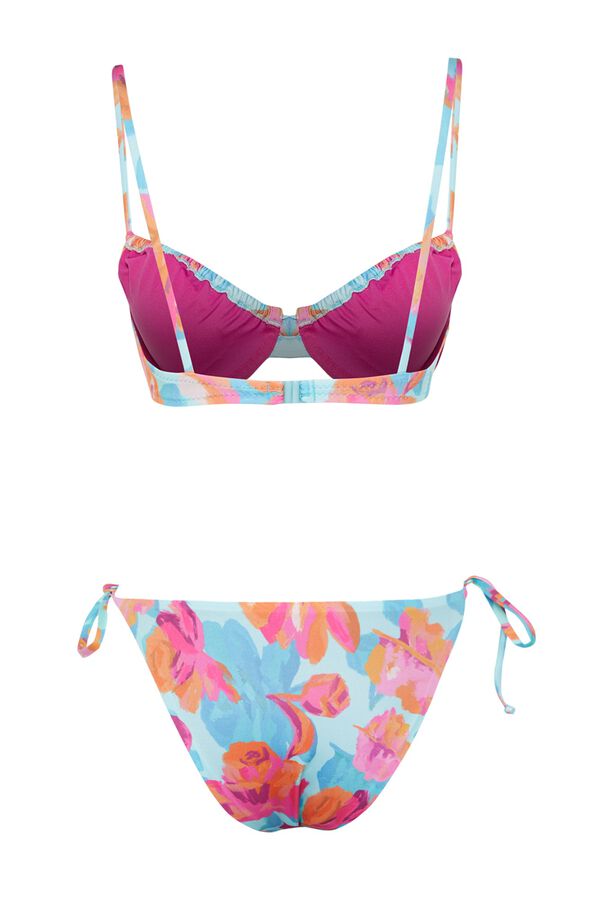 Trendyol Conjunto de biqu&iacute;ni franzido floral estampado