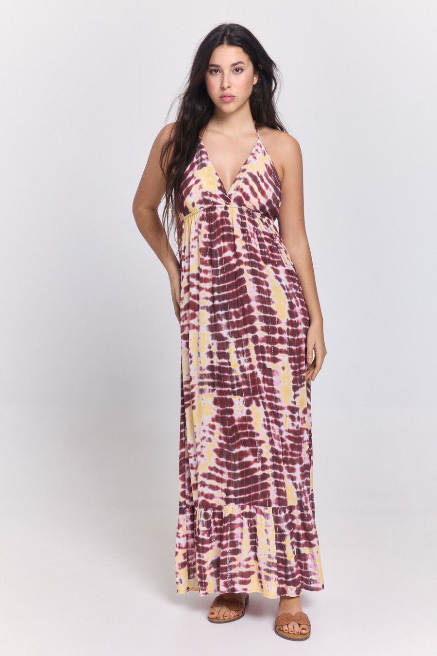 Vestido estilo playero viscosa glitter