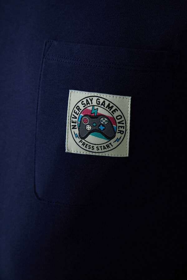 Penti Conjunto de pijama de manga corta de algod&oacute;n "Never" para hombre azul