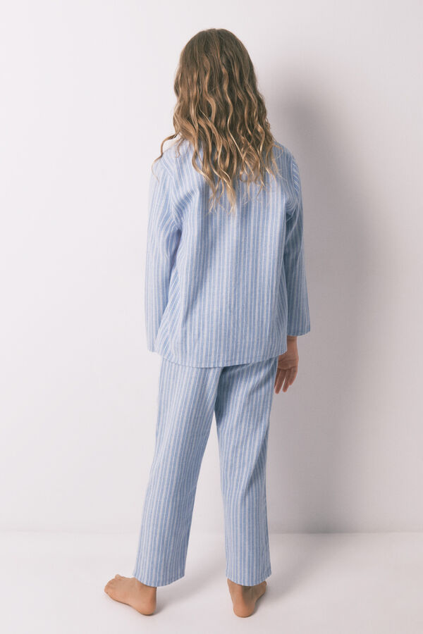 Women'secret Dečija pidžama na pruge, 100% pamuk Bež